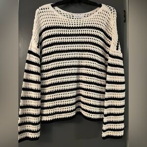 Nine West Black & White Knit Sweater